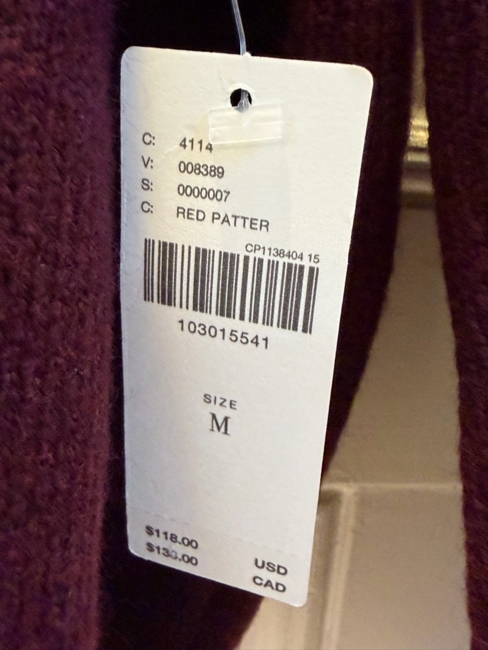 NWT new medium Anthropologie dog Crewneck Sweater wine lab burgundy - Picture 5 of 17